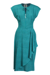 Pretty Retro Veronica Tea Dress - Emerald Polka-Pretty Retro-Sophies.dk