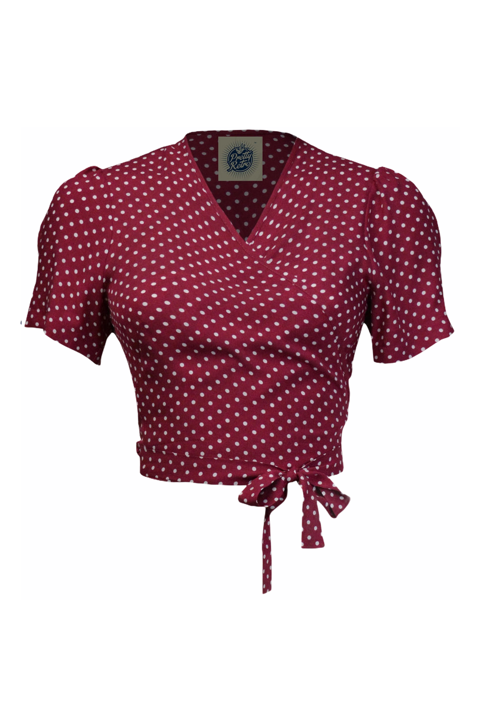 Pretty Retro Wrap Top - Wine-Pretty Retro-Sophies.dk