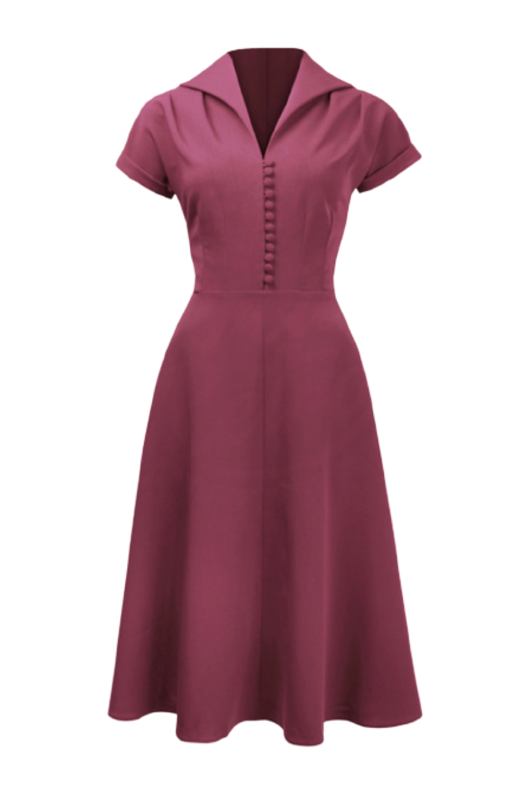 Pretty Retro Hostess Dress - Dark Rose-Pretty Retro-Sophies.dk