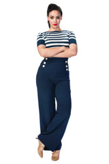 Pretty Retro Sailor Slacks - Navy-Pretty Retro-Sophies.dk