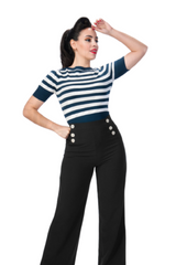 Pretty Retro Sailor Slacks - Sort-Pretty Retro-Sophies.dk