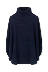 Sibin Linnebjerg Siff Strik Poncho - Navy-Sibin Linnebjerg-Sophies.dk #farve_navy