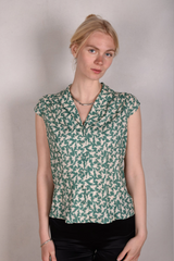 Tone Barker Sif Bluse Green Bird-Tone Barker-Sophies.dk