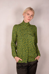 Tone Barker Alexa Shirt Bird Green-Tone Barker-Sophies.dk