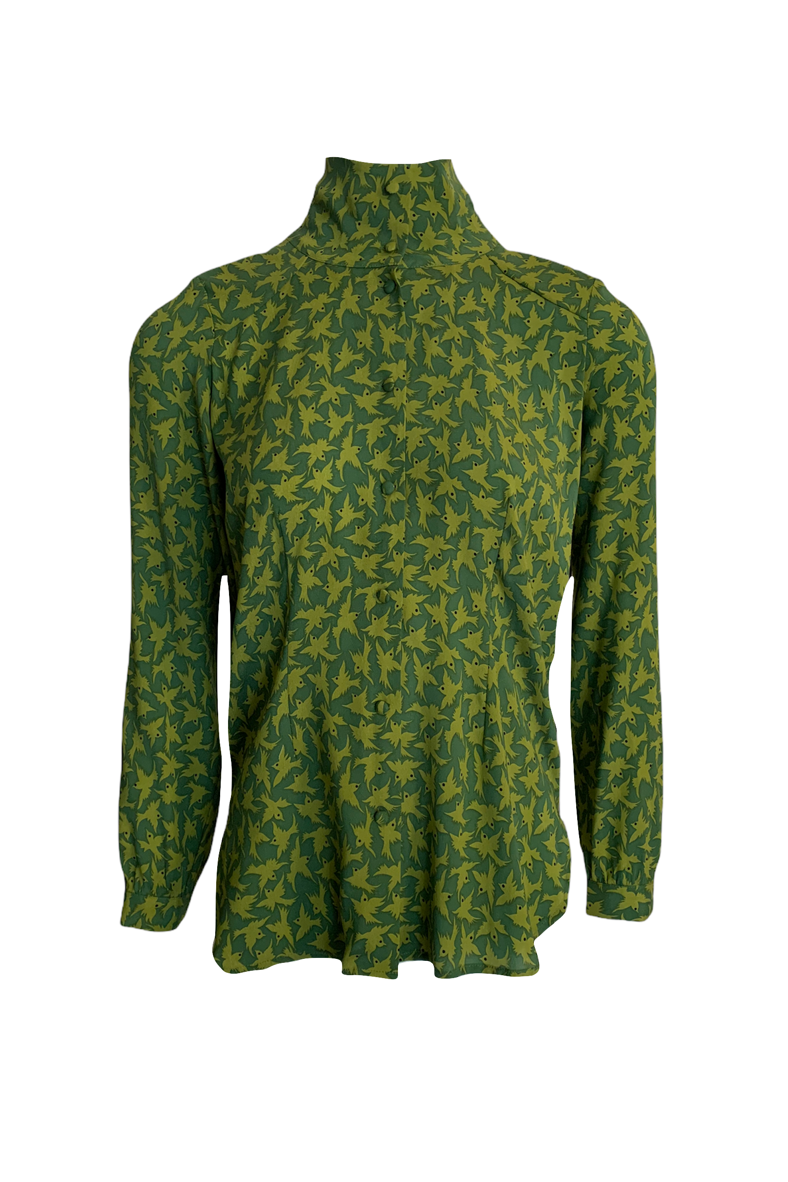 Tone Barker Alexa Shirt Bird Green-Tone Barker-Sophies.dk
