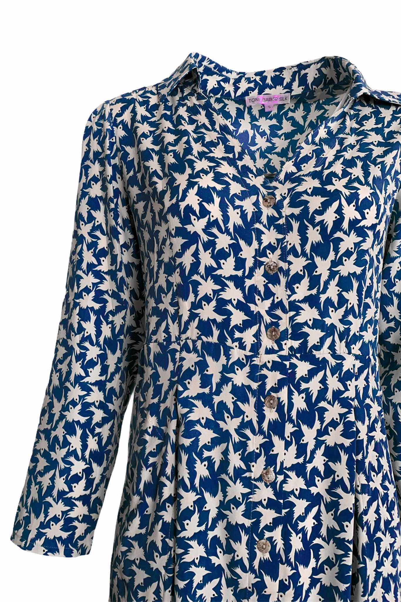 Tone Barker Hen-stretch Dress Blue Bird-Tone Barker-Sophies.dk