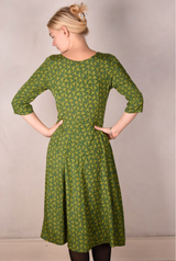 Tone Barker Jane Dress Bird Green-Tone Barker-Sophies.dk