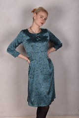 Tone Barker Marinova Kjole Green Stripe-Tone Barker-Sophies.dk