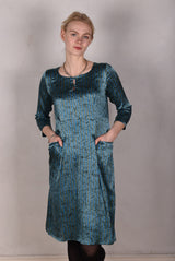 Tone Barker Marinova Kjole Green Stripe-Tone Barker-Sophies.dk