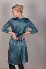 Tone Barker Marinova Kjole Green Stripe-Tone Barker-Sophies.dk