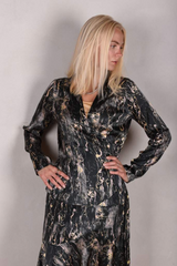 Tone Barker Wrafty Blouse Marble Black-Tone Barker-Sophies.dk