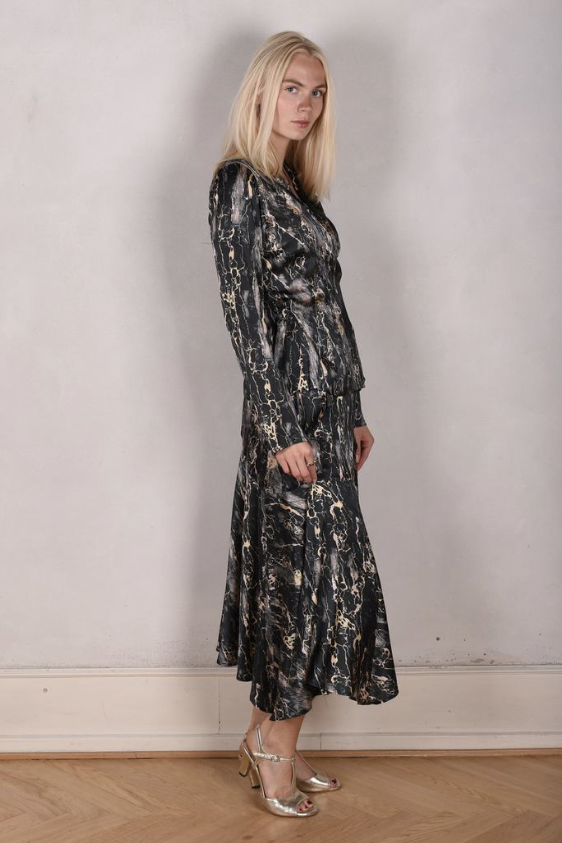 Tone Barker Wrafty Blouse Marble Black-Tone Barker-Sophies.dk